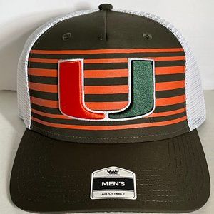 University of Miami Hurricanes Trucker Style Snapback Hat Cap Fan Favorite